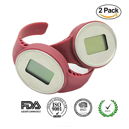 Vacare Wine Thermometer - Best wine gift accessory for any Wine Enthusiast to serve your bottles at the correct Wine Temperaturered, TW02-2pack