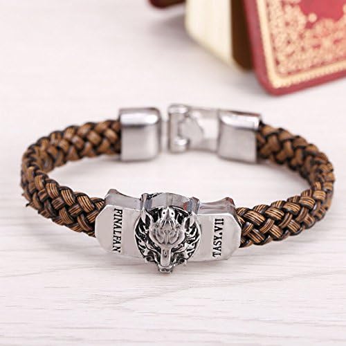 Game Of Thrones Inspired Brown Bracelet Song of Ice and Fire Charm Braided Wristband