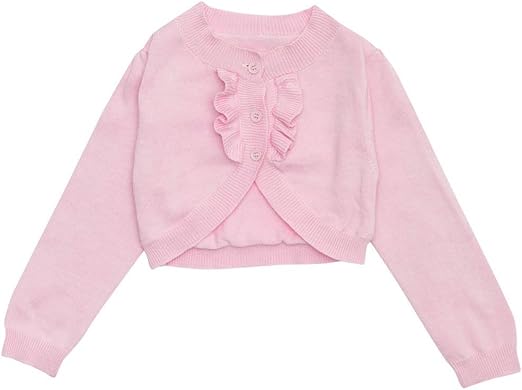 Jojo Maman Bebe Girls Ruffle Bolero Pink 3 4 Years Amazon Co Uk Clothing