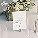 Bliss Collections Silver Wedding Table Numbers, 1-25 and Head Table Card Included, Double Sided 4x6 Calligraphy Design, Made in the USA