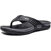 Foot Massage Acupressure Slippers for Men Beach Water Sandals Reflexology Pressure Point Mat Flip Flops Spa Shoes Relieve Heel Arch Arthritis Neuropathy Pain Stress Plantar Fasciitis Relief Gifts