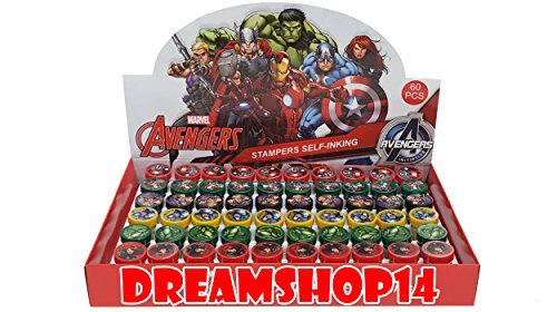 Marvel's Avengers Self Ink Stampers Full Party Favor Box 60pcs
