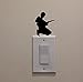 YINGKAI Lead Guitarist Jamming on Light Switch Decal Vinyl Wall Decal Sticker Art Living Room Carving Wall Decal Sticker for Kids Room Home Window Decoration