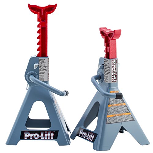 Pro-lift t-6902d double pin jack stand - 2 ton, 1 pack