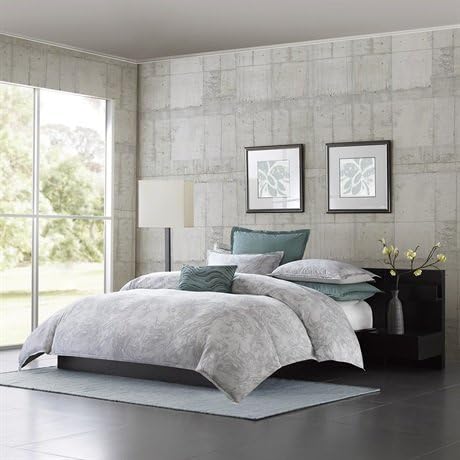 Metropolitan Home Marble Mini Comforter Set, Queen, Grey