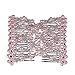 Ruihfas 5Pcs Easy Stretch Beaded Hair Combs Double Magic Slide Metal Comb Clip Hairpins for Women Hair Styling