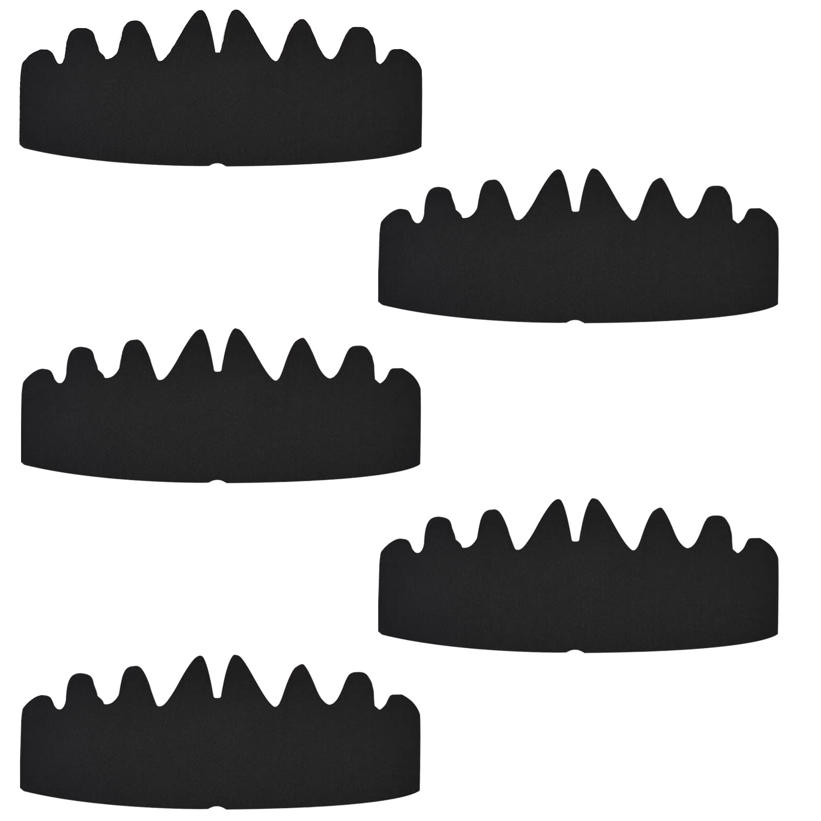 Photo 1 of 5 Pcs Black Baseball Caps Inserts Shapers Flexible Washable Reusable Hat Liner Cap Fitter Inserts Felt Hat Sweat Liner Hat Support Brim Hat Crown for Snapback Caps Fitted Caps Ball Sports Caps