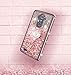 ZTE ZMax Pro Case, ZTE Carry Z981 Case, Silverback Girls Women Moving Liquid Holographic Glitter Case with Ring Stand for ZTE Imperial Max Z963U/ZTE Blade Max 3 Z986/Max XL N9560/Blade X Max -RD