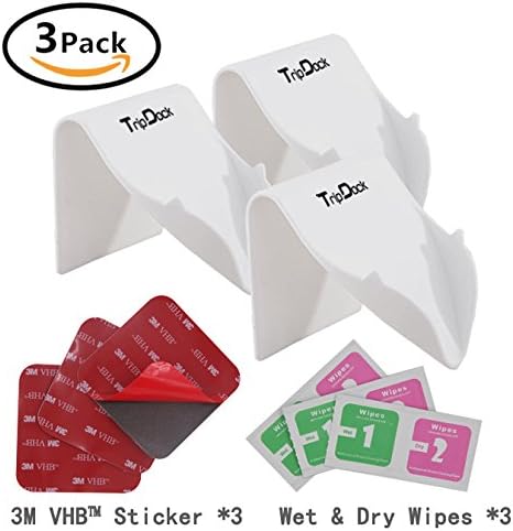 TripDock 3 Packs Soap Dish Holders- Waterfall Drain Wall Mounted Soap Saver for Bathroom Shower / Bathtub/Counter Top