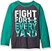 Under Armour Little Boys UA Long Sleeve Raglan Tee, Charcoal Gray Heather, 4