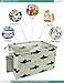 FANKANG Storage Bins, Nursery Hamper Canvas Laundry Basket Foldable with Waterproof PE Coating Large Storage Baskets for Kids Boys and Girls, Office, Bedroom, Clothes,Toys (Rec- Shark)