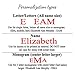 Stethoscope Name Tag (12 Colors) Adjustable Yoke ID Label Personalized - You Choose Custom Font, Design SIze and Decorative Frame