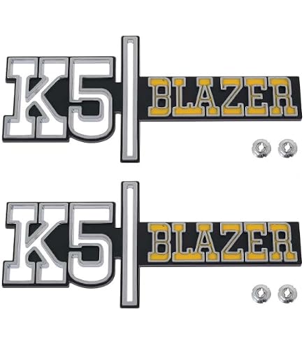 2Pcs Blazer K5 Logo Fender Emblem For 81-91 Chevrolet Truck Badge Red Black 2Pcs Blazer K5 Logo Fender Emblem For 81-91 Chevrolet Truck Badge Red Black