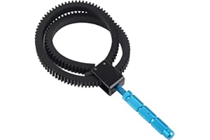 Focus Ring Belt Adjustable Manual Flexible Gear Ring Belt for DSLR Camera Follow Focus Zoom Lens for 49mm, 52mm, 55mm, 58mm, 