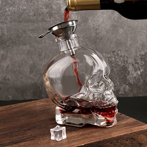 50 discount on Skull Decanter Crystal Glass Skull Liquor Bottle 750ml