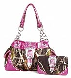 Western Belt Buckle Purse Camouflage Handbag Camo with Matching Wallet