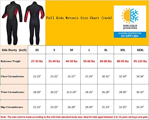 image for Realon Kids Wetsuit Shorty Full 3mm Premium Neoprene Lycra Swimsuit To