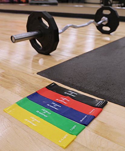 Fitness Dreamer Resistance Bands, Exercise Loop bands and Workout Bands by Set of 5, 12-inch Fitness Bands for Training or Physical Therapy-Improve Mobility and Strength, Life Time Warranty - Thumbnail 5
