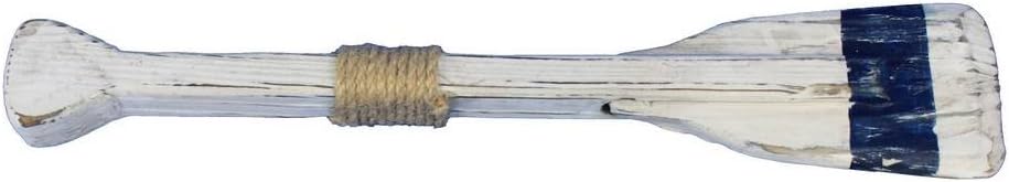 Handcrafted Nautical DecorWooden Rustic King Harbor Decorative Squared Rowing Boat Oar with Hooks 12" - W