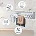 Tangkula Wall Mount Drying Rack Bathroom Home Expandable Towel Rack Drying Laundry Hanger Clothes Rack (Wood)