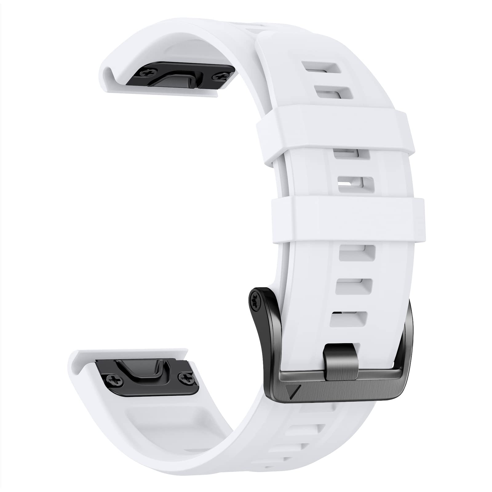 NotoCity for Garmin fenix 7/6/5/7 Pro/6 Pro/5 Plus/8 47mm Strap,22mm Silicone Watch Strap for Garmin Forerunner 945/955/965/970/Instinct2/Instinct 3/E 45mm/Approach S60/S62/S70 47mm(white)
