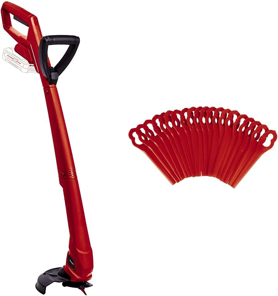 Einhell Battery-Powered Grass Trimmer, 3411104 GC-CT 18/24 Li P Power X-Change (Lithium Ion, 18 V, 8,500 RPM) 24 cm Cutting Width, with Extra Trimmer Blade