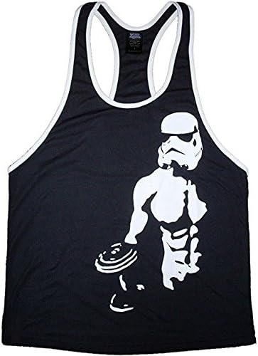 Cuifutang Men Gym Bodybuilding Cotton Tops Stringer Muscle Tank Top Y Back(M,Black)