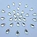 300Pcs 0.31x0.51″ Drop Shape Crystal Clear Acrylic Sew On Rhinestones Flatback Sewing Stones for Clothes Dress Crafts Garments Accessories (Silver)