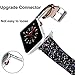 iiteeology Compatible with Apple Watch Band 38mm 40mm 42mm 44mm, Christmas Sparkly 3D Glitter Bling Leather iWatch Band for Apple Watch Series 5/4/3/2/1 Women Girls (Black, 42mm)