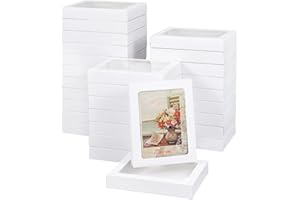 BENECREAT 30 Pack Greeting Card Storage Box, 9.17x5.51 Inch Greeting Card Boxes Kraft Paper Box with Transparent Window for C