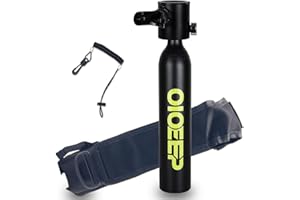 OIOEEP 0.5L Mini Scuba Diving Tank, 0.5L Dive Portable Lung Tank, 5-10 Minutes Underwater Breathing System for Family, Party 