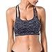 Queenie Ke Women's Light Support Cross Back Wirefree Pad Yoga Sports Bra Size M Color Dark Grey Space Dye