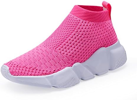 YDMY Boys Girls Walking Shoes Lightweight Breathable Casual Sports Shoes Fashion Sneakers Pink 27