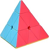 CuberSpeed Pyramid Speed Cube Stickerless Magic Cube Qiyi Qiming Triangle Pyramid Stickerless Speed Cube