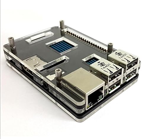 Último Raspberry Pi 2 Modelo B + B Plus Cubierta de caja negra Caja de caja de carcasa Color doble transparente