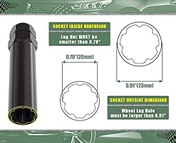 glorider 7 Spline Lug Nuts Key Tuner Large Socket