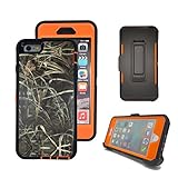 iPhone 6s Plus Case, Harsel Defender Series Heavy Duty Tree Camo High Impact Shockproof Full Body Military Protective with Belt Clip Built-in Screen Protector Case for iPhone 6 Plus - Straw Orange