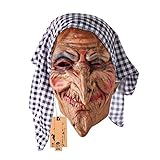 Hyaline&Dora Old Witch Face Masks for Halloween Masquerade Cosplay Party