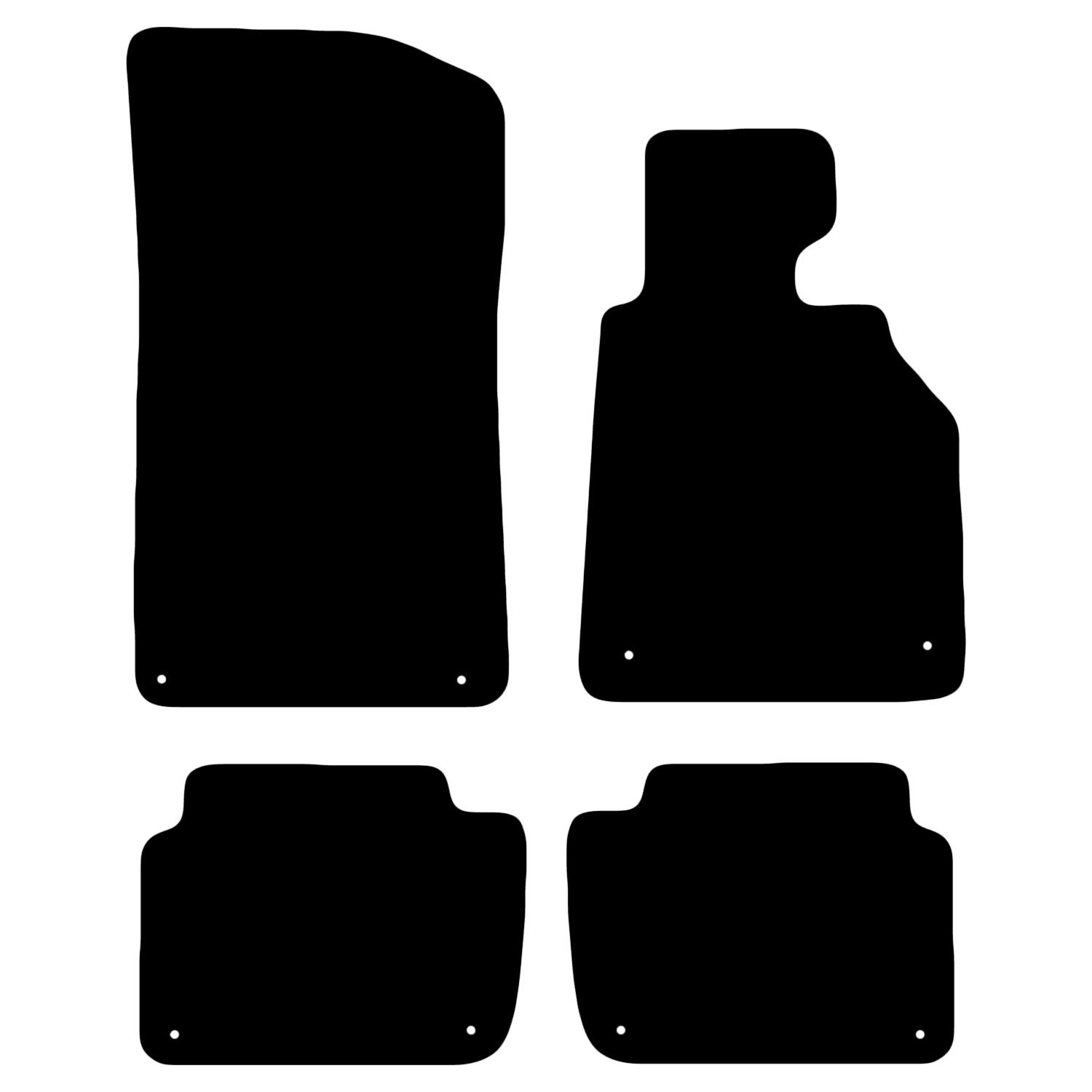 Carsio Carpet Car Mats For BMW 3 Series E46 (1999 2006) 4 Piece Set with 8 Fixing Holes Tailored Fit Floor Mat Complete Accessory Black Custom Fitted - All Weather, Anti-Slip Backing & Black Trim