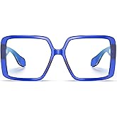 VISOONE Oversized TR90 Blue Light Blocking Glasses Fashion Accessories Non Prescription for Women Harvard