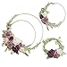 Ling's moment Floral Hoop Wreaths Set of 3 Dusty Rose Flower Wreaths for Wedding Backdrop Nursery Decor