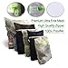 6 Mesh Laundry Wash Bags-1 XL, 2 Large, 2 Medium & 1 Small for Delicates, Bra, Underwear, Lingerie, Socks, Blouse, Hosiery, Stockings - Travel Laundry Bag Black & White