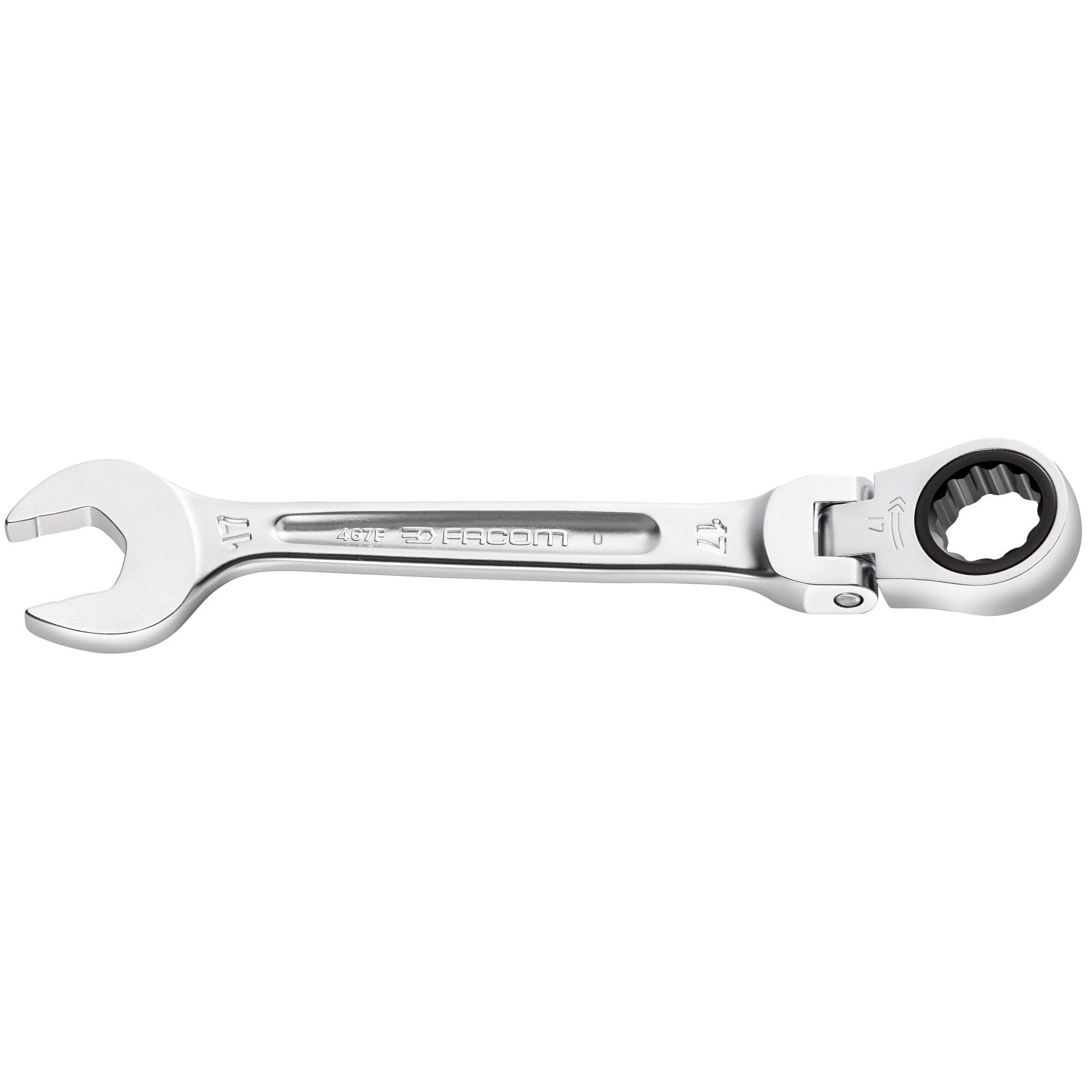 FACOM Metric Articulated Ratchet Combination Wrench, Silver, 13 mm