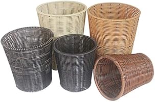 Material de oficina 8x8inch WEWE Rattan Hecho A Mano Tejido Basureros