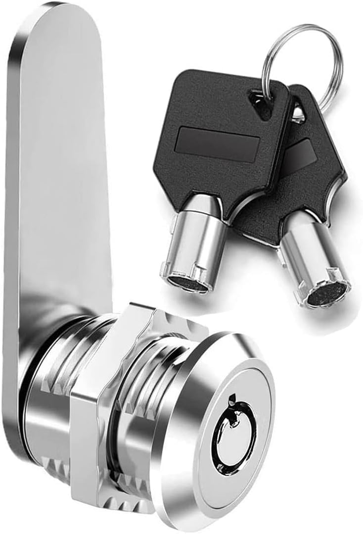 Litensh Thread Tubular Cam Lock with Keys Different, Lock for RV Storage Mailbox Toolbox Cabinet Letter Box Door Drawer Cupboard Locks 16MM