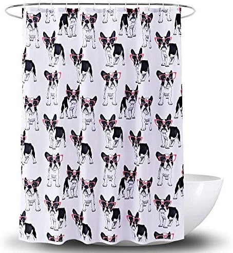 Jiaa Dogs Shower Curtain Liner Mildew Resistant Fabric,Waterproof Polyester for Bathroom,Odorless,70.9 * 70.9inch
