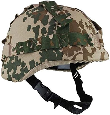 Kevlar Style Fritz Helmet With Tropical Flecktarn Cover