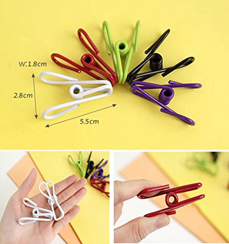 Aoyoho Pack of 30 Multi-purpose Clothesline Utility Clips Steel Wire Clips laundry clips