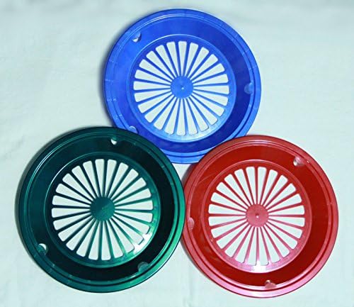 (Ship from USA) 6 GREEN, RED, and BLUE PAPER PLATE HOLDERS, PICNIC, BBQ, PARTIES, &amp; CAMPING /ITEM NO#E8FH4F854114550