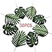 30 Pcs 2 Kinds Large Artificial Palm Leaves Faux Tropical Plant Leaves Monstera Leaves Safari Leaves for Hawaiian Luau Party Suppliers Jungle Beach Table Leave Decorations